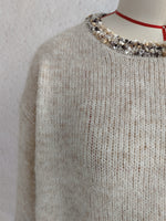 Load image into Gallery viewer, Lace Trim Round Neck Pullover Women N5A864