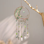 Load image into Gallery viewer, Simple Rainbow Clear Quartz Moon Wind Chime N6F302
