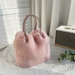 Load image into Gallery viewer, Bucket Tote Bag Women Large Capacity Faux Rabbit Fur S5P734