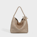 Load image into Gallery viewer, Hand Woven Tote Bag PU Synthetic Leather Dual Size S5P369