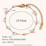 Load image into Gallery viewer, Crushed Stone Chain Steel 18K Plated Hand Linked S5P121