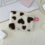 Load image into Gallery viewer, Plush Heart Coin Purse Makeup Bag Key Wallet S5P869