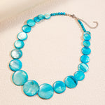 Load image into Gallery viewer, Womens Gradient Shell Beaded Necklace N6K187
