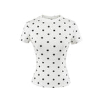 Load image into Gallery viewer, Polka Dot Fitted T-shirt Women N6D087