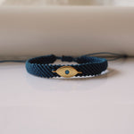 Load image into Gallery viewer, Ethnic Evil Eye Braided Cuff Adjustable S5P212