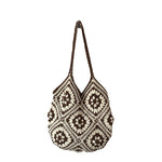 Load image into Gallery viewer, Handmade Crochet Cotton Tote Beach Bag N6A115