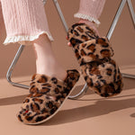 Load image into Gallery viewer, Leopard Print Open Toe Slippers Women Double Striped M5A284