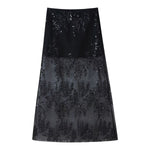Load image into Gallery viewer, High Waist A Line Sequin Midi Skirt Multi Color Women N6A038