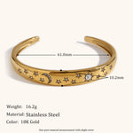 Load image into Gallery viewer, Star Moon Bracelet Steel White Crystal Microset S5P247