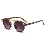 Load image into Gallery viewer, Leopard Print Round Frame Sunglasses Women N6B164