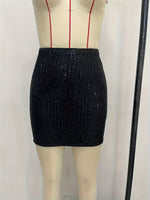 Load image into Gallery viewer, Sequin Bodycon High Waist Mini Skirt Women Sexy N6F225