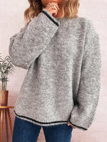 Load image into Gallery viewer, ContrastTrim Round Sweater Mid Heavy Options N5A210
