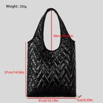 Load image into Gallery viewer, Quilted Puffer Tote Bag Space Cotton Shoulder Purse S5P797
