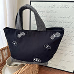 Load image into Gallery viewer, Handmade Butterfly Embroidery Canvas Tote Bag N6F120