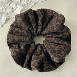 Load image into Gallery viewer, Double Layer Leopard Velvet Scrunchy Women S5P775