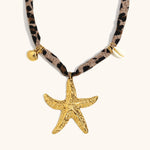 Load image into Gallery viewer, Leopard Chain Starfish Necklace 18K Gold Plated N6A178