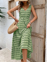 Load image into Gallery viewer, Elegant Waist-Defining Geometric Print Shift Dress N6B065