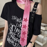 Load image into Gallery viewer, Dopamine Star Print Satin Tie Scarf Multi-Use Necktie N6G235