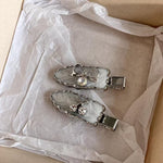 Load image into Gallery viewer, Silver Gray Hair Clips for Bangs Stylish Side Clips S5P897