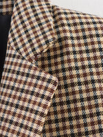 Load image into Gallery viewer, Plaid Double Breasted Blazer Women N5A751