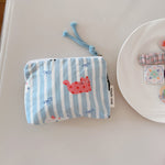 Load image into Gallery viewer, Cat Motif Cotton Multi-Pocket Organizer Canvas Lining S5P360