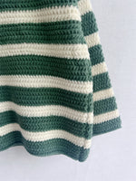 Load image into Gallery viewer, Off Shoulder Stripe Knit Sweater Women Loose Fit N5A845