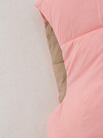 Load image into Gallery viewer, Pink Stand Collar Reversible Sleeveless Vest Women N5A736