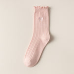 Load image into Gallery viewer, Ruffle Trim Slouch Socks Women N6C155