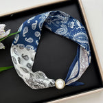 Load image into Gallery viewer, Women's Polyester Faux Silk Polka Dot Neck Scarf N6J148
