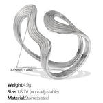 Load image into Gallery viewer, Minimalist Ring Steel 18K Gold Irregular S5P015