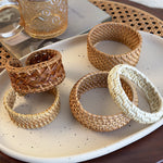 Load image into Gallery viewer, Boho Ethnic Bamboo Woven Bangle Round Niche Luxury N6F280