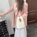 Load image into Gallery viewer, Faux Mink Fur Bucket Bag Women Square Shape S5P748