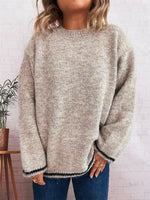 Load image into Gallery viewer, ContrastTrim Round Sweater Mid Heavy Options N5A210