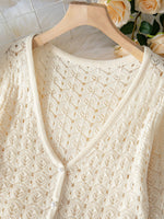 Load image into Gallery viewer, Lace Knit Cardigan Skirt Set Women N6C379