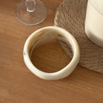 Load image into Gallery viewer, Asymmetric Acrylic Wide Bangle Resin Artisan S5P257