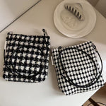 Load image into Gallery viewer, Black Red Chanel-inspired Tweed Crossbody Bag S5P709