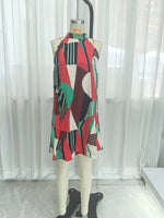 Load image into Gallery viewer, Round Neck Pullover Printed Sleeveless Dress N6F235