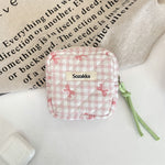 Load image into Gallery viewer, Padded Plaid Corduroy Pouch Women Multi purpose S5P870