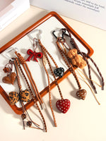 Load image into Gallery viewer, Handmade Creative Heart Bow Bag Charm Keychain S5P938