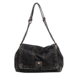 Load image into Gallery viewer, Women's Large Denim Chain Strap Tote Crossbody Bag N6J206