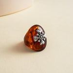 Load image into Gallery viewer, Womens Vintage Floral Rhinestone Resin Cuff Bracelet N6K132