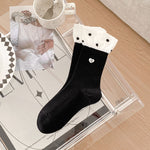 Load image into Gallery viewer, Bow Letter Label Slouch Socks Women N6C167