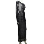 Load image into Gallery viewer, Sheer Vacation Cover-up Backless Knit Dress Women N6A058