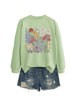 Load image into Gallery viewer, Floral Print Crewneck Sweatshirt Women Casual Loose N6H045