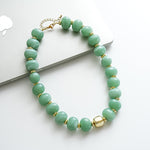 Load image into Gallery viewer, Vintage Acrylic Ombré Beaded Geometric Necklace N6H068
