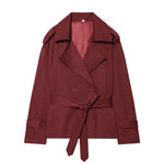 Load image into Gallery viewer, Short Belted Jacket Women Office N6C266