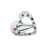 Load image into Gallery viewer, Colored Polka Dot Silver Metal Hair Clip N6F065