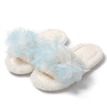 Load image into Gallery viewer, Floral Petal Open Toe Slippers Candy Color Plush M5A282
