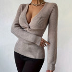 Load image into Gallery viewer, Slim Fit Knit Top Women Multiple Colors N5A588