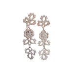 Load image into Gallery viewer, Vintage Lace Long Drop Earrings Women Silver Tone N6A160